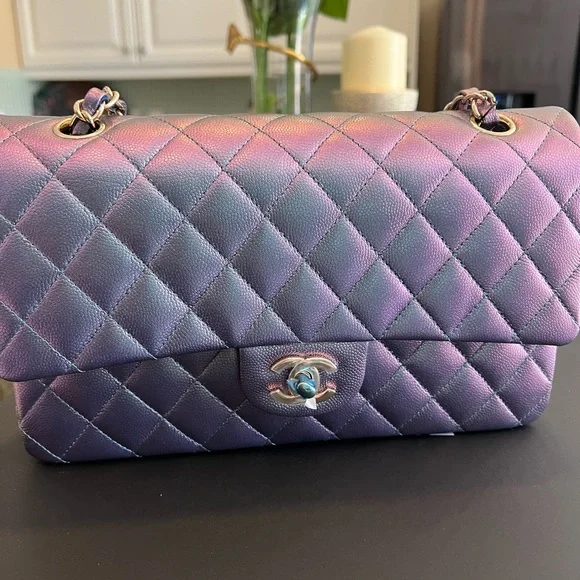 Chanel Iridescent Purple Caviar 2022 sold❤️ - Picture 1 of 8
